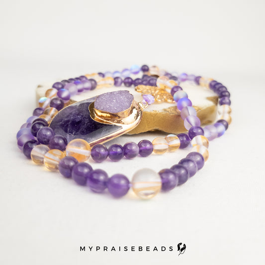 Amethyst & Gold Tasbih