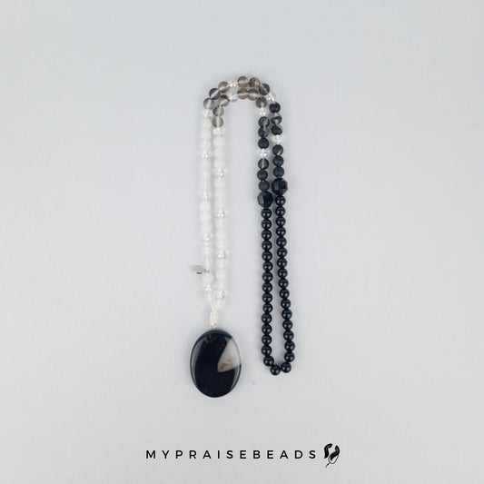 B&W Agate Tasbih