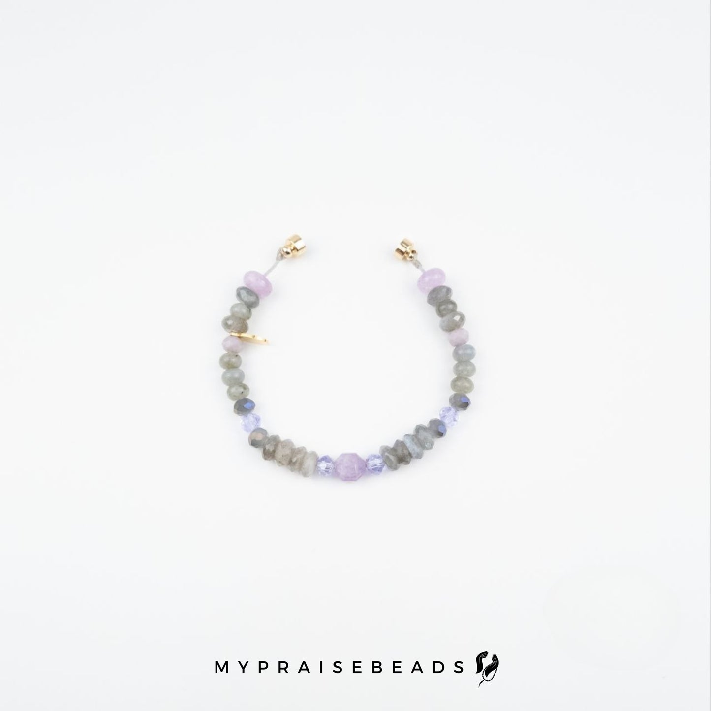 Grey and Purple Magnetic Bracelet