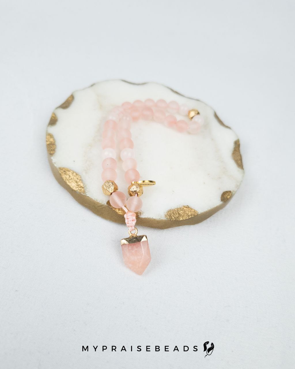 Watermelon & Rose Quartz 33 Bead Tasbih