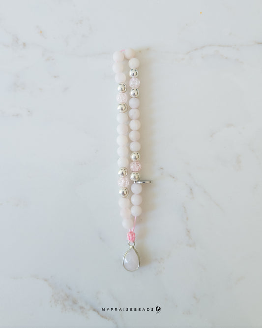 33 Bead Pink & Silver Tasbih