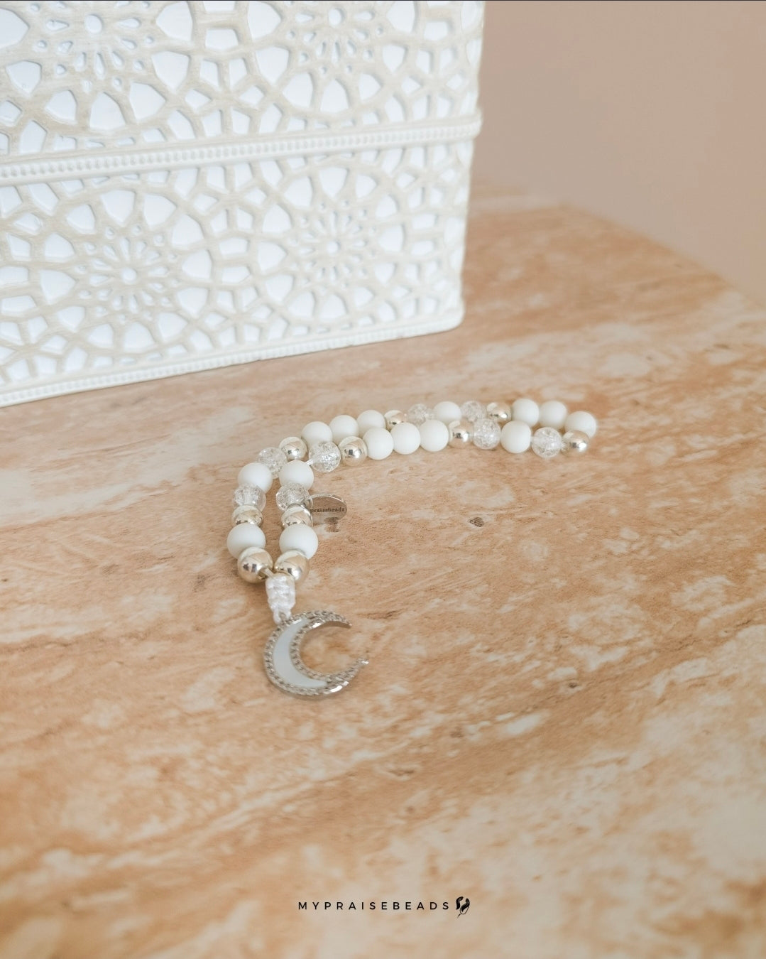 White Crescent Tasbih