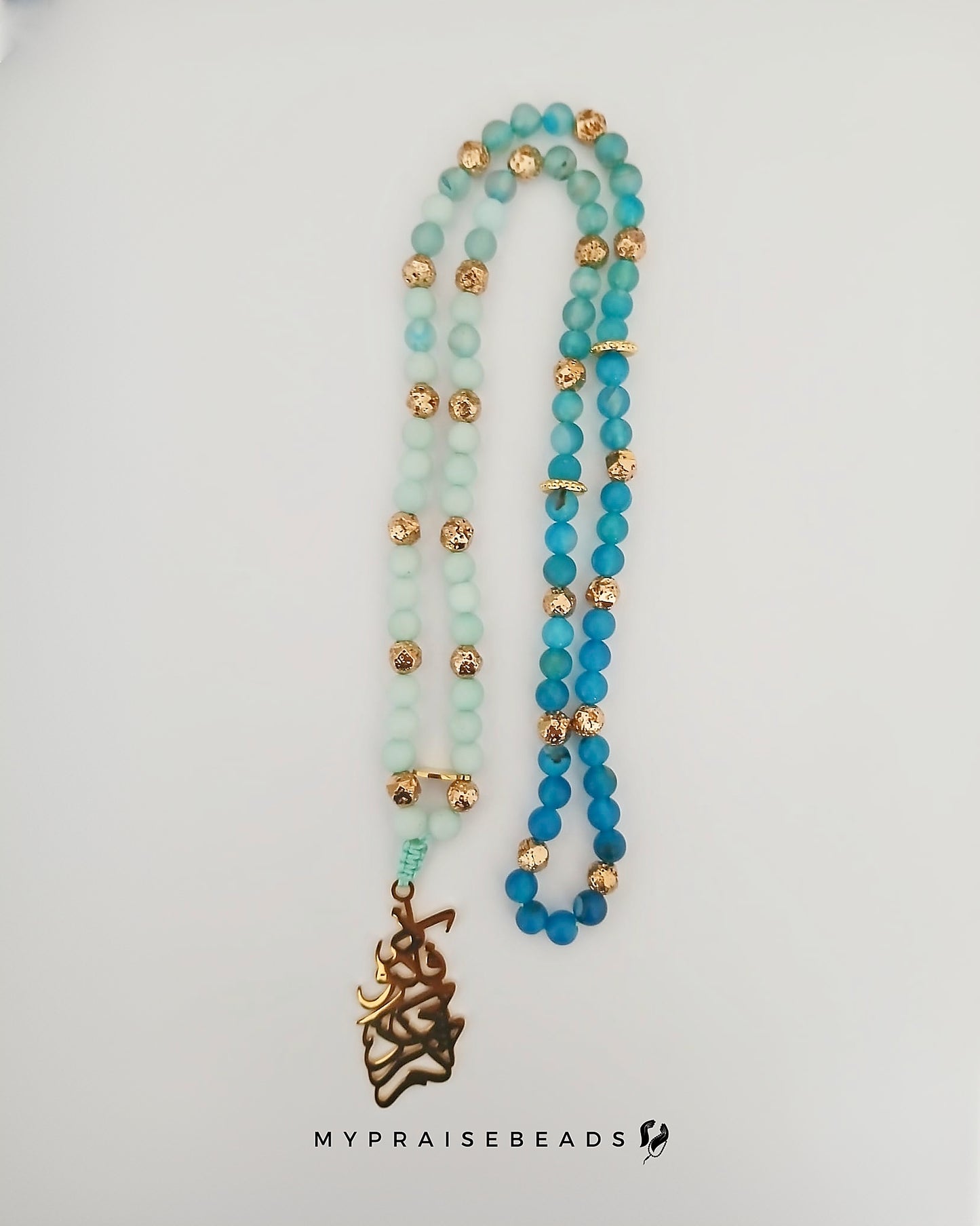 Blue Amazonite & Agate Tasbih (2026 Collection)