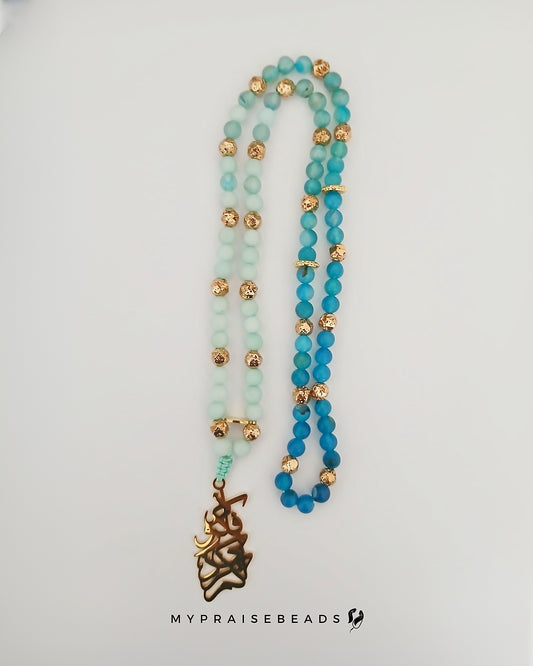 Blue Amazonite & Agate Tasbih (2026 Collection)