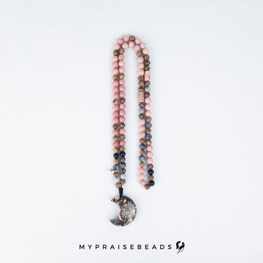 Pink Rhodonite Moon