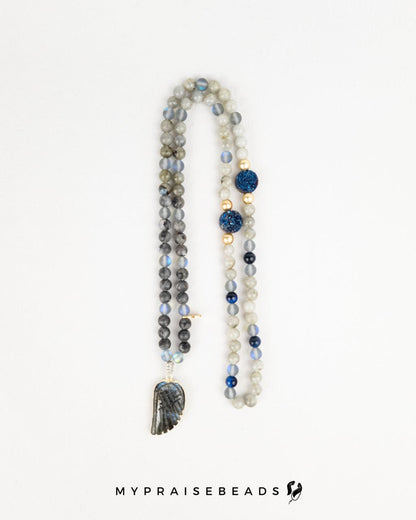 Labradorite & Navy Blue Tasbih