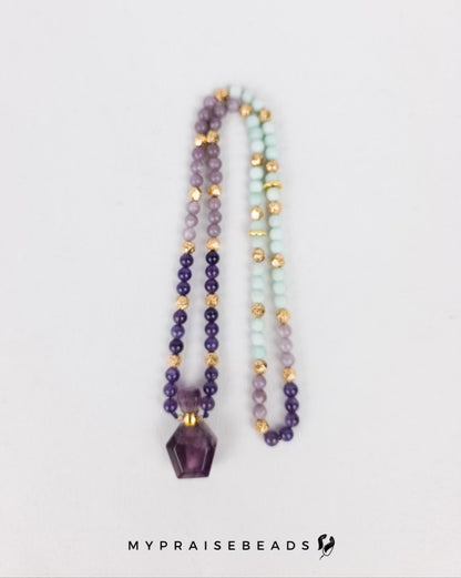 Amethyst & Amazonite Perfume Vial
