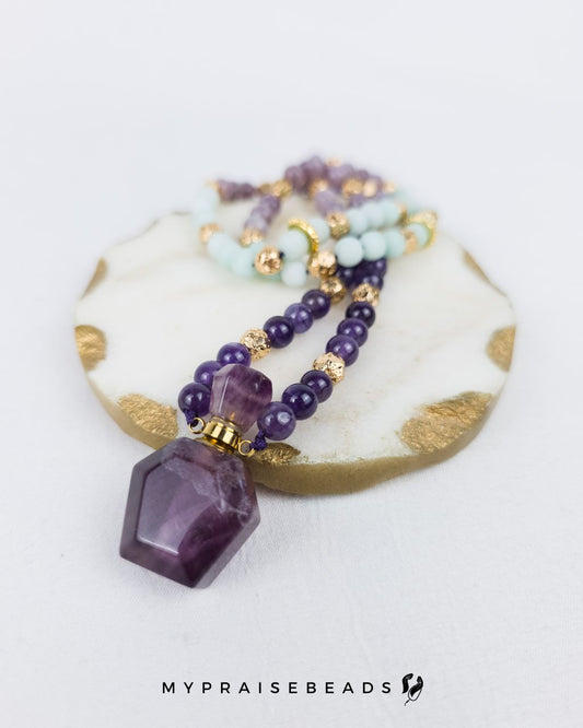 Amethyst & Amazonite Perfume Vial