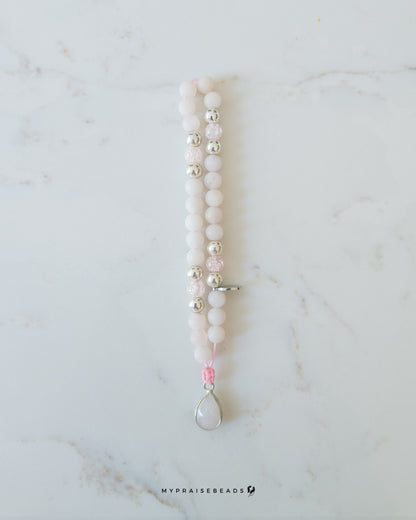 33 Bead Pink & Silver Tasbih