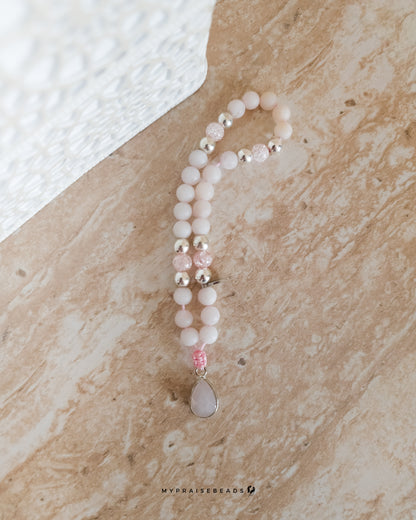33 Bead Pink & Silver Tasbih