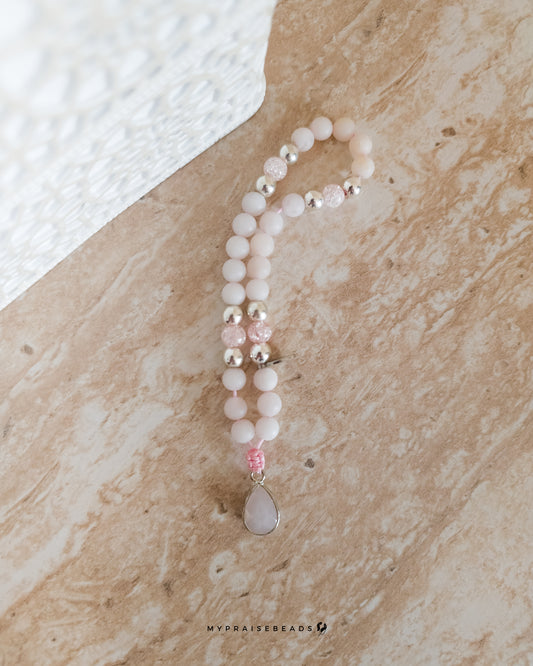 33 Bead Pink & Silver Tasbih